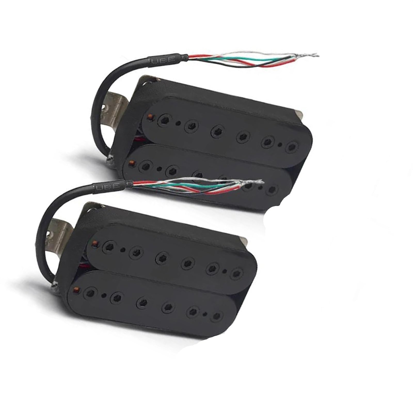 Pastilla Humbucker, Pastilla De Puente De Guitarra Eléctrica De Doble Bobina, Piezas De Guitarra Negras, Sonido Cálido, Negro pastilla de guitarra clasica (Color : 1 Set)