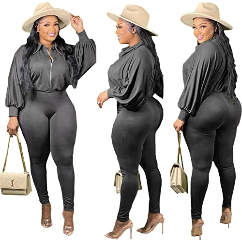 Womens Sexy Long Sleeve Lapel Zipper V Neck Solid Bodycon Party Clubwear Casual Jumpsuit Rompers Black #TOP2