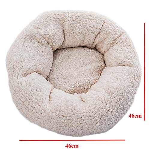 Almofada de Pelúcia para Cachorro e Gato - Bege