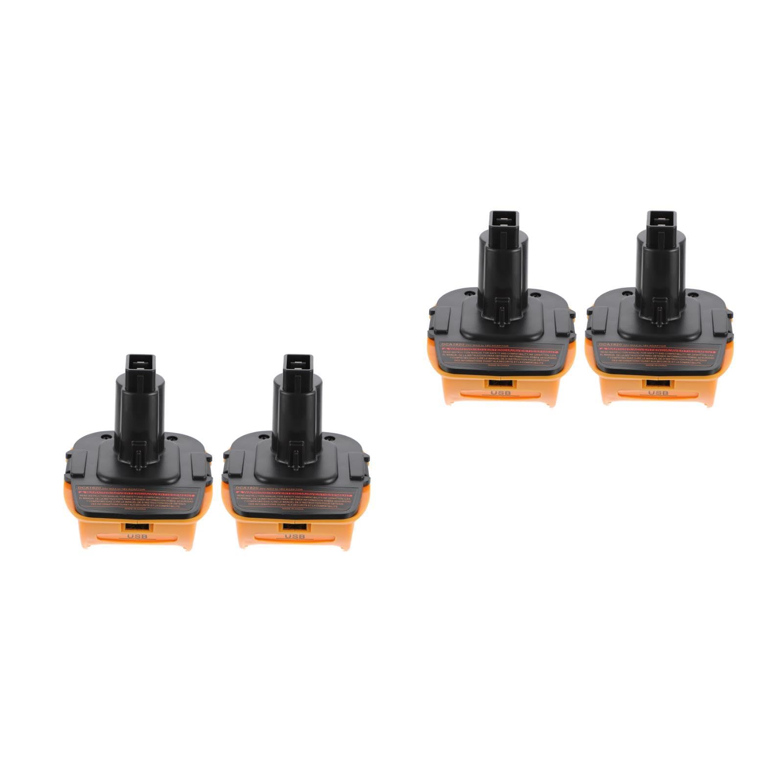NUOBESTY 4 Set Adattatori Per Batteria Caricabatterie Per Auto Adattatore Per Caricabatterie Adattatori Alimentazione Doppia Batteria Ricambio Portatile Abs