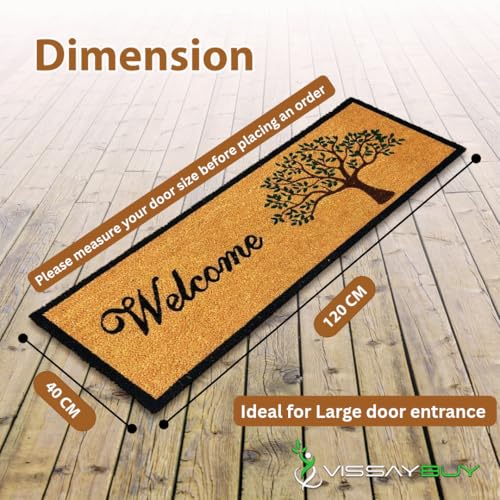 Image of Coir Door Mat | Doormat for Main Door Entrance | Door Mat for Home | Anti-Slip Back | Natural Coir Mat for Living Room | (Large)