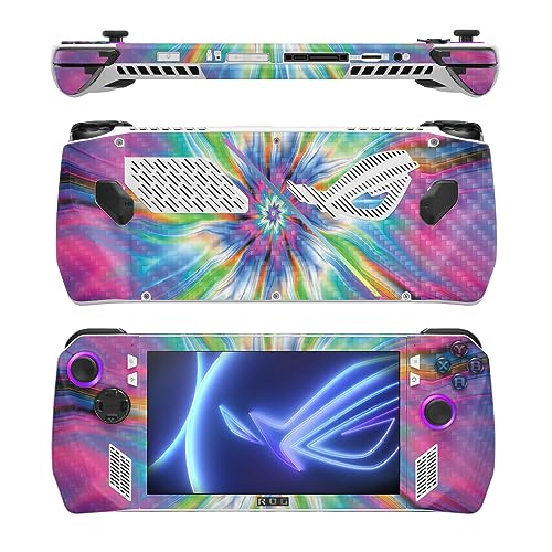 Image of MightySkins Carbon Fiber Skin Compatible with Asus ROG Ally - Prismatic Vortex | Protective, Durable Textured Carbon Fiber Finish | Easy to Apply