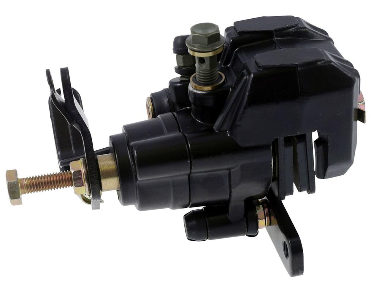 2EXTREME étrier de frein arrière noir compatible avec Egale Lyda 203 E | Pièce foncée pour quad, métal/plastique, plaquettes incluses; compatible avec Shineray, compatible avec Bashan 250 modèles