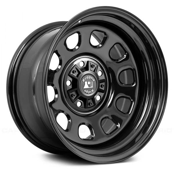 Rugged Ridge 15500.01 D Window Wheel, 15x8, Black, 5x4.5 Bolt Pattern ...