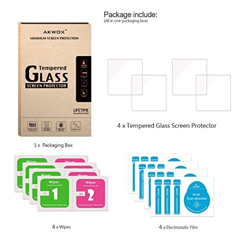 AKWOX (Pack of 4) Compatible with for Garmin Forerunner 35 Screen Protector, [0.3mm 2.5D High Definition 9H] [Anti-Bubble] Tempered Glass Screen Protector for Garmin Forerunner 35 by AKWOX - Used condition - Image 6