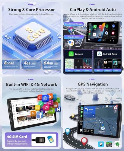Radio de coche Android de 9 pulgadas para Geely GX7 2011-2019 con GPS y Bluetooth 6