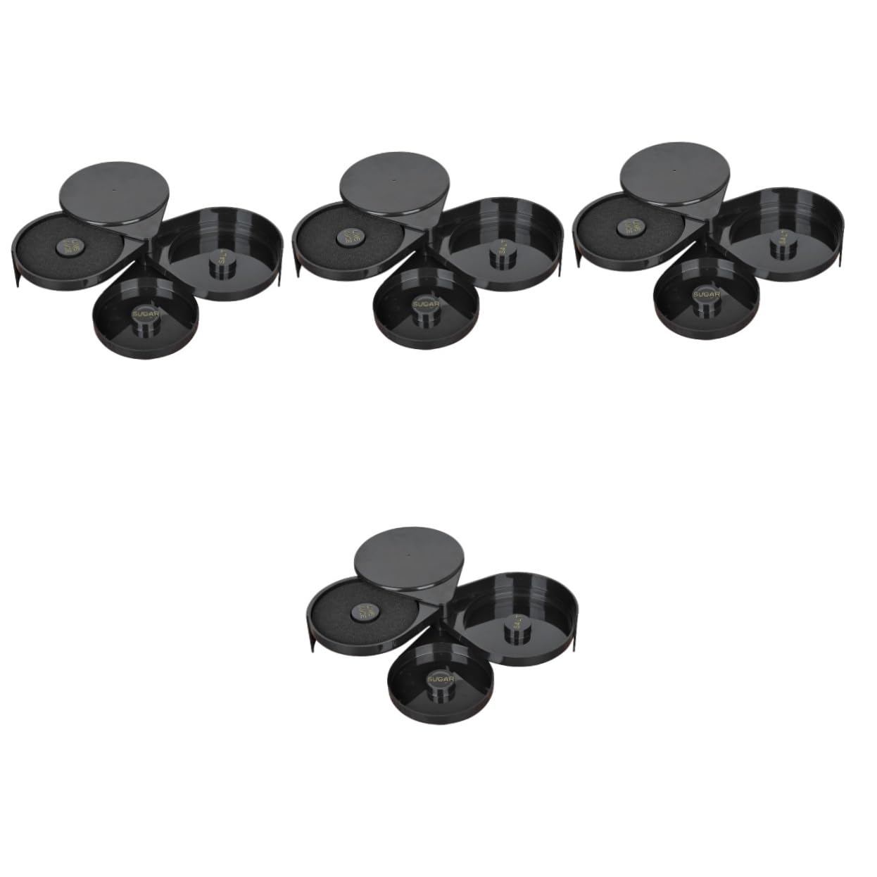 PRETYZOOM 3-Tier Margarita Salt Box Sugar Bartending Kit for Cocktails Wine Glass Salt Box Home Bar Accessory