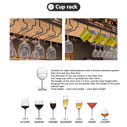 Étagères et porte-verres pour boissons alcoolisées avec grande capacité en métal - 7