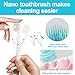 KUGUAN Mini Brushes-Disposable Toothbrushes with Toothpaste+Tongue Scraper+Toothpick+Floss 5 in 1 Prepasted Toothbrush Individually Wrapped for Work or Travel 28 pcs (Watermelon)
