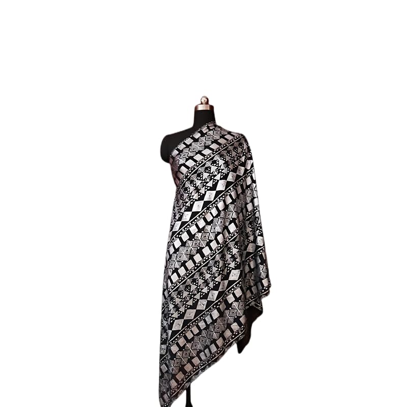 Oversized 1920s Vintage Assuit Women's Shawl and Wraps Gorgeous Positioning Pearl Chiffon Scarf Flapper Cover Up2