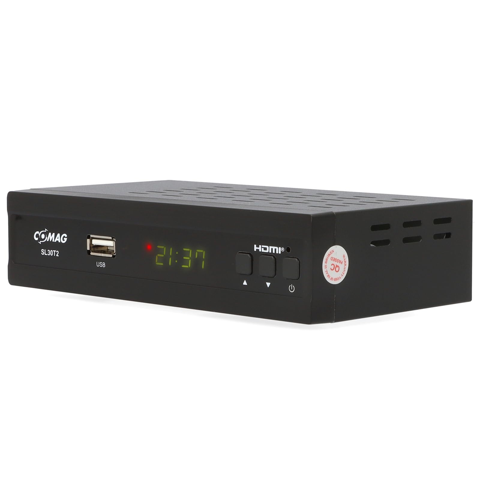 Comag SL30 DVB-T2 Receiver + aktive Zimmerantenne HDMI Kabel, HDTV für frei Empfangbare DVB-T2 Sender mit USB TV Aufnahme (PVR Ready)