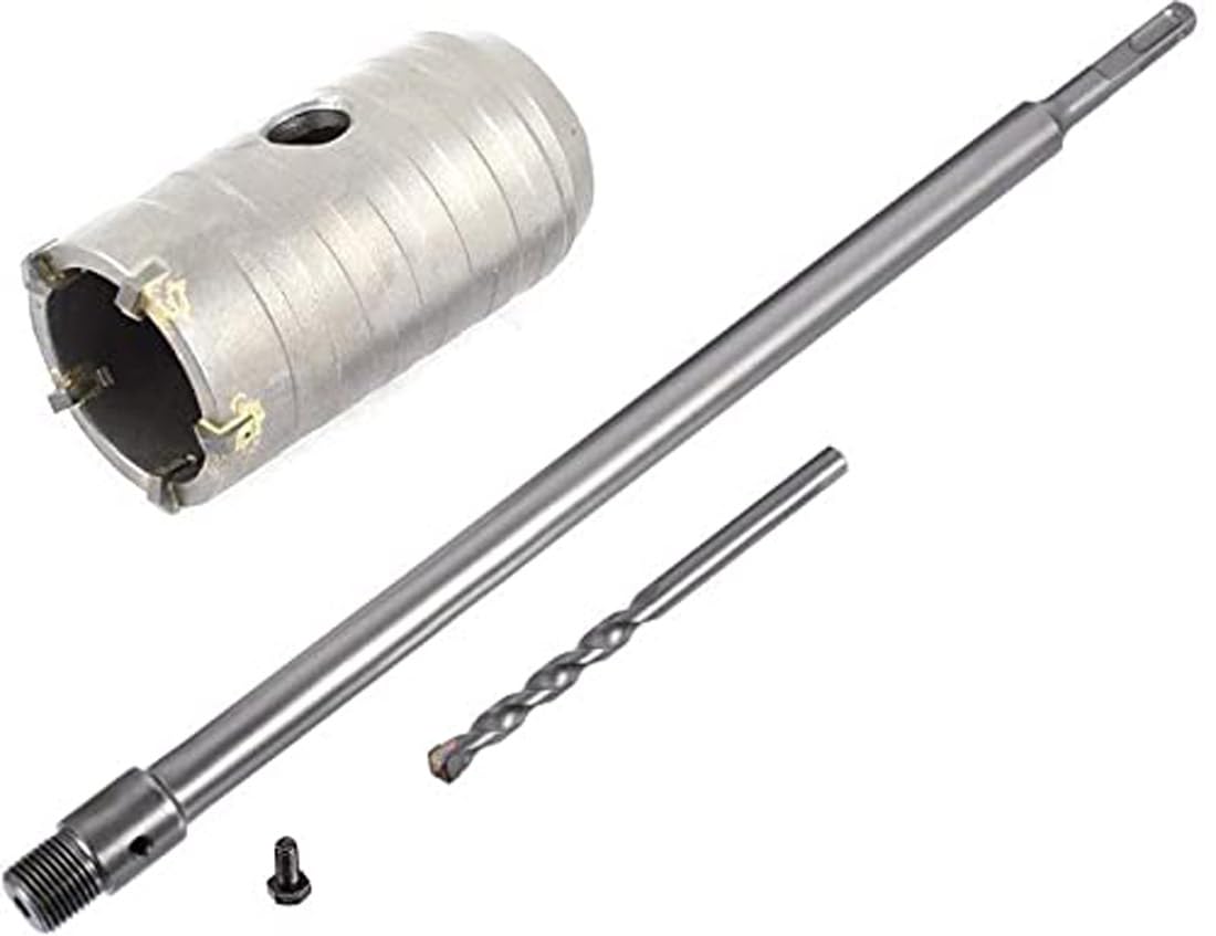 UPTO DATE PRODUCTS 30mm to 400mm SDS Plus Shank Masonry Hole Saw Cutter Wall Drill Bit Kit Concrete Hole Saw Kit Wall Drill, SDS Plus Shank Hole Saw, for Cement Brick Wall-image-49