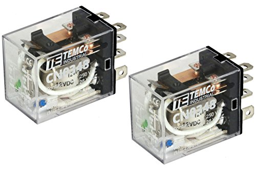 Temco Industrial Ice Cube Plug-in Relay General Purpose 10A Contact 8 Pin