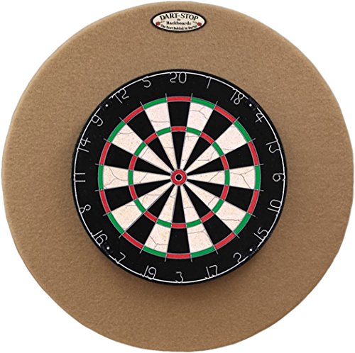 Dart-Stop 29 inch Round Tan Pro Dart Board Backboard | Wall Protector | Dartboard Surround