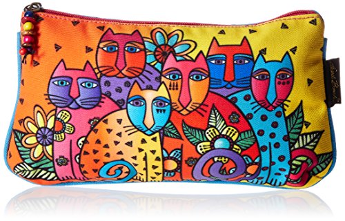 Zeckos Laurel Burch Kosmetyczka zestaw, Feline Clan, 3-pak, len, wielokolorowy