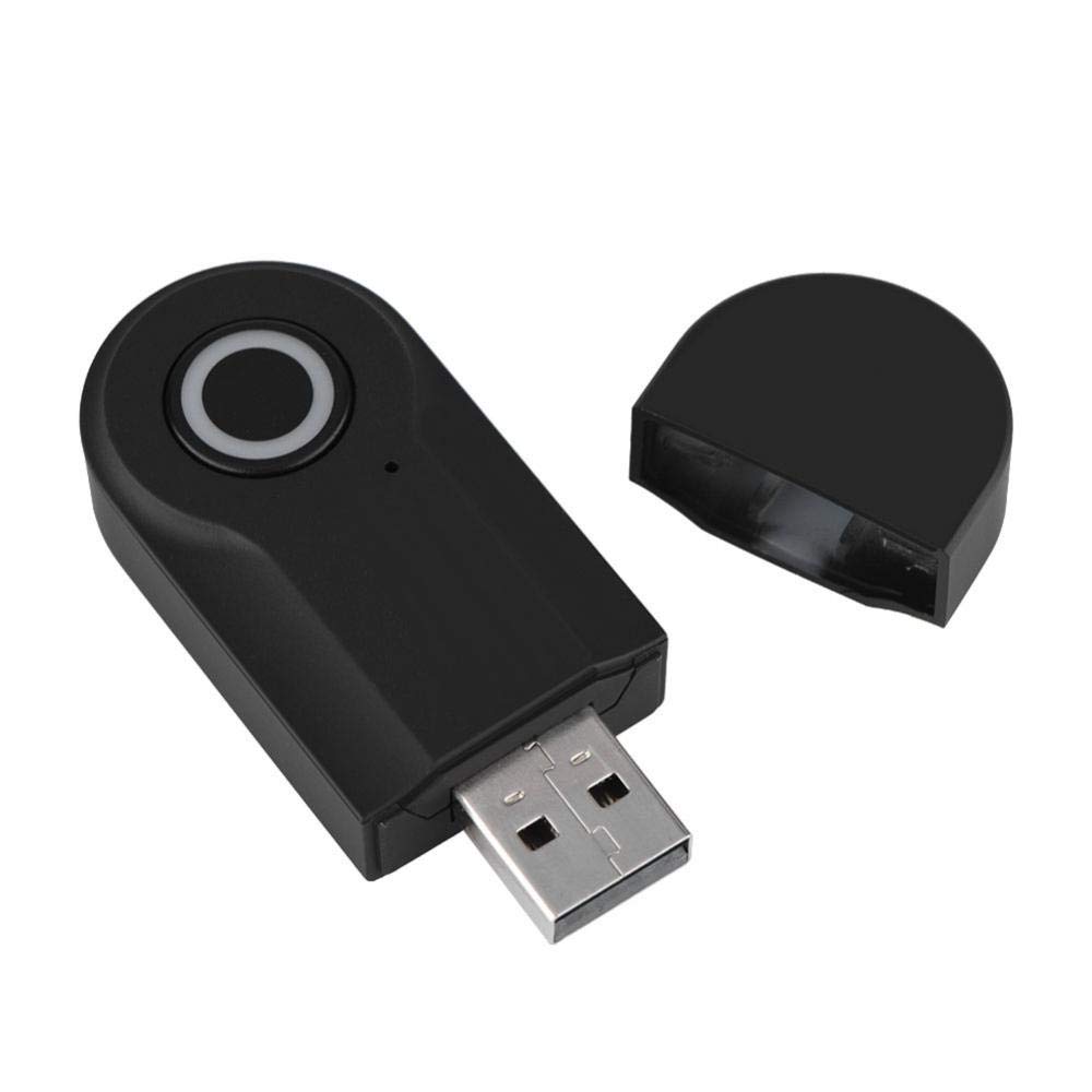 ASHATA Bluetooth Adapter plugged into a laptop's USB port