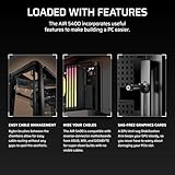 CORSAIR AIR 5400 LX-R RGB iCUE LINK Triple-Chamber Mid-Tower Panoramic PC Case – 3x Pre-Installed Reverse-Rotor LX-R RGB Fans, Low-Noise, High Airflow Ducts, Reverse Motherboard Support – Black - Image 12