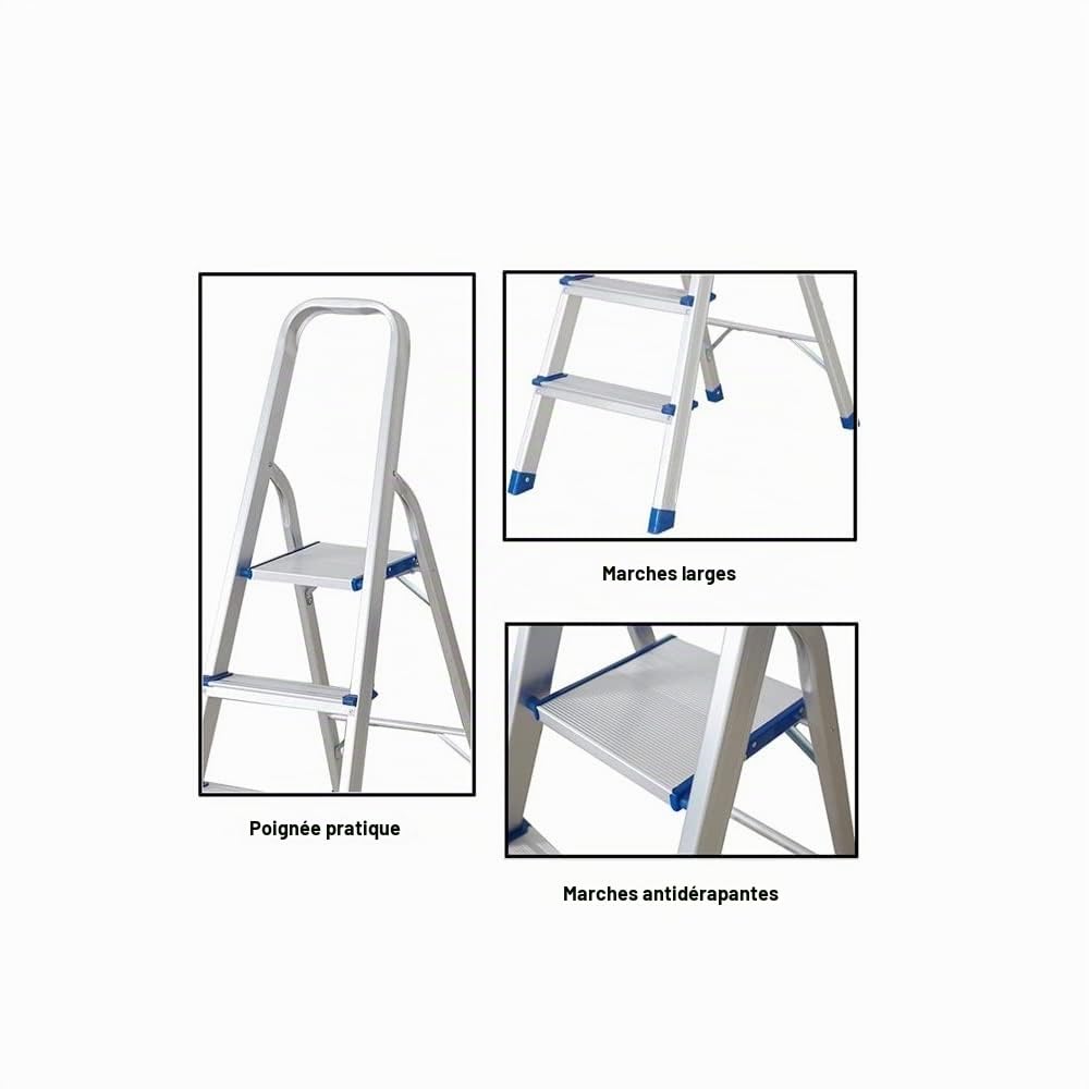 TREPPE Échelle en Aluminium Pliable Ciseaux léger 5 marches