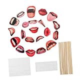 ULTECHNOVO 1 Ensemble Accessoires de Photographie Bouche Amusants pour Selfie Props de Fê...