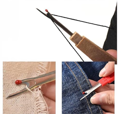 Image of Seam Ripper Large Size 3 pcs, Professional Stitch Remover Tool, Sharp Thread Cutter for Sewing Machine, Tailoring, Embroidery, Quilting and Craft Projects