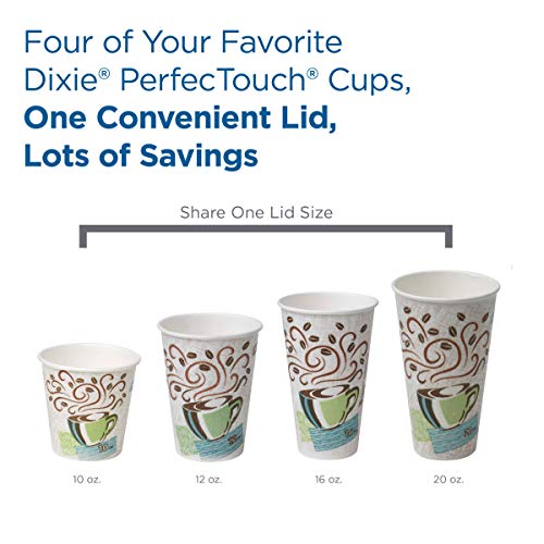 Dixie Perfectouch 10 Oz Insulated Paper Hot Coffee Cup And Lid Set By Gp Pro (Georgia-Pacific) Coffee Haze And White 5310Combo600 300 Cups And 300 Lids (50 Cups And Lids Per Pack 6 Packs Per Case) #TOP4