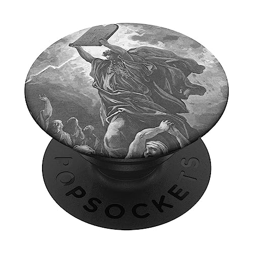 Moisés rompiendo las tablas de la ley Gustave Dore Arte bíblico PopSockets PopGrip Intercambiable