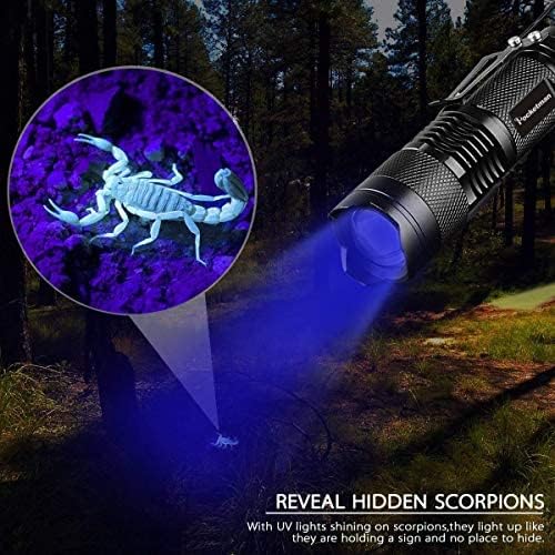 Black Light UV Flashlight UV Light, Blacklight LED Ultraviolet Urine Detector for Dog/Cat/Pet Urine & Dry Stains On Carpets/Rugs/Floor, 5-Pack