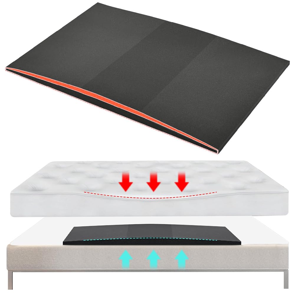 RNPKZ Sagging Mattress Support Fix Sinking Beds, 120×60×5CM Under Mattress Support, High Density Foam Insert Pad for Sagging Bed Repair, Trapezoidal MattressSupport Board Enhances Sleep Comfort