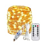 Boomile Fairy Lights, 100 LEDs, Flexible Copper Wire String Lights, Warm White, Indoor and Outdoor for Bedroom, Garden, Patio, Wedding, Tree, Party, Christmas(33ft)