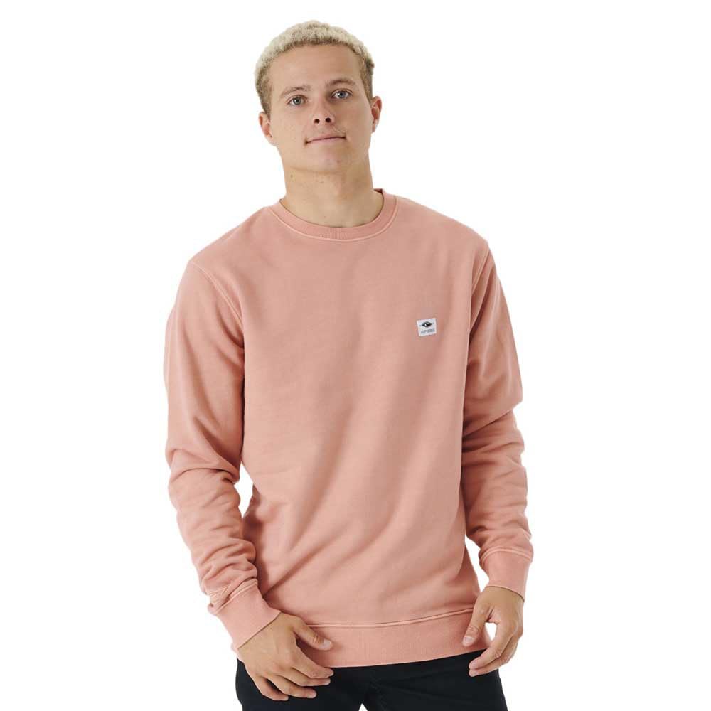 RIP CURL Mens Original Surfers Long Sleeve Sweatshirt - Dusty Rose - 2XL