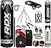 RDX Boxsack Gefüllt 13PC Set, 5ft 4ft Erwachsene Anti Schwerkraft Maya Hide Leder Punchingsäcke mit Boxhandschuhe Deckenhaken, Boxen Kampfsport Kickboxen Muay Thai MMA Training Bag, Heim Gym Fitness