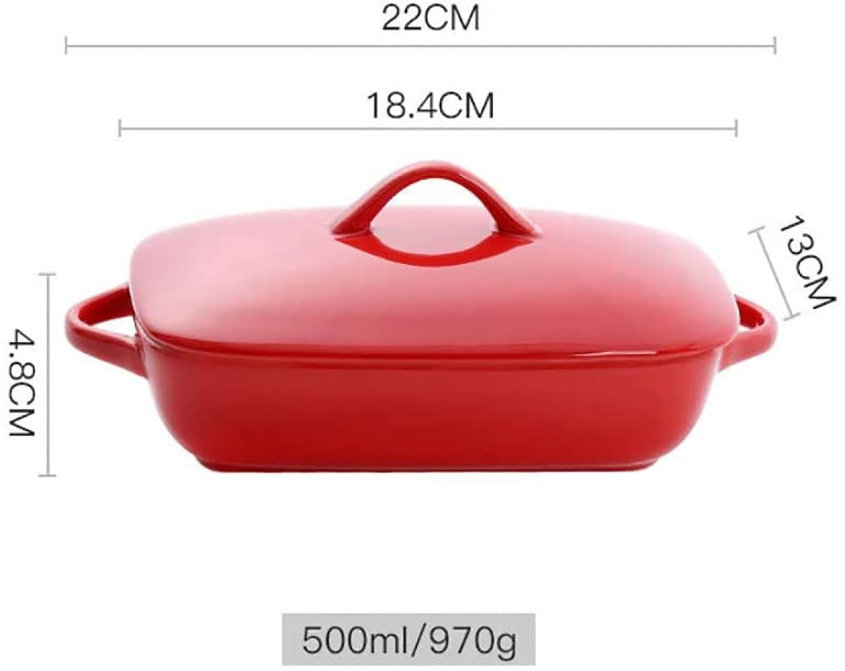 Plato Rectangular Para Hornear De Cerámica, Plato Para Hornear De Barro Para Lasaña, Plato Para Hornear Para Quiche, Plato Para Lasaña, Plato Para Hornear-Red