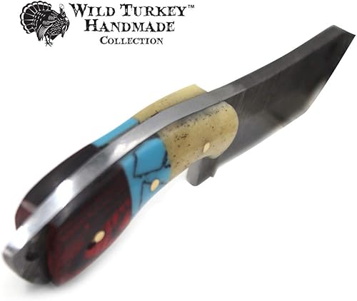 Miniatura 4 de Wild Turkey Handmade Colección Real Damasco Hoja Fija Mini Cuchillo de Chef