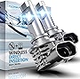 TECHMAX 9005 LED Headlight Bulbs, Windless Direct Insertion 10000LM 50W 6500K Xenon White HB3 of 2 Halogen Replacement