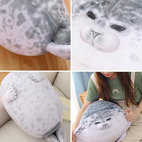 Trayosin 30/40/60cm Niedliches Seehundkissen Weich Flauschig Kuschelig Gefüllte Plüsch Kissen für Kinder, Freunde und Familie