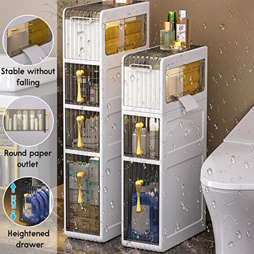Chariot de rangement côté toilettes pour optimiser les petits espaces