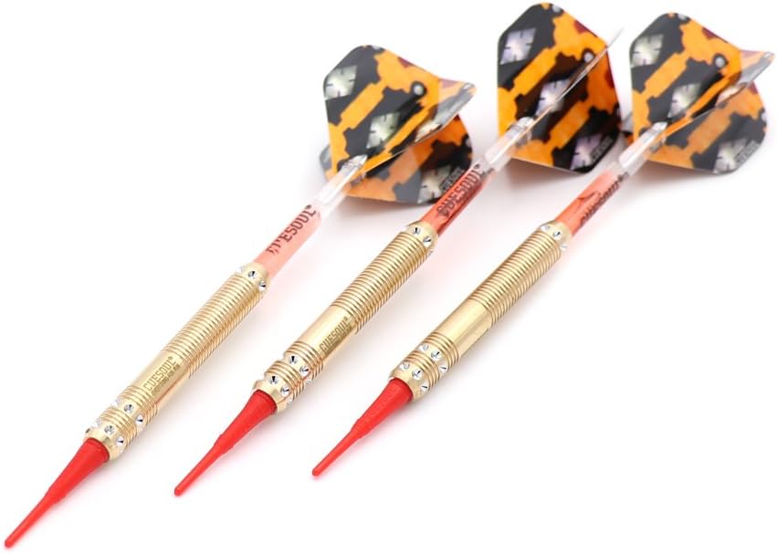 CUESOUL 16g Brass Soft Tip Darts with Black/Travel Dart case… image 4