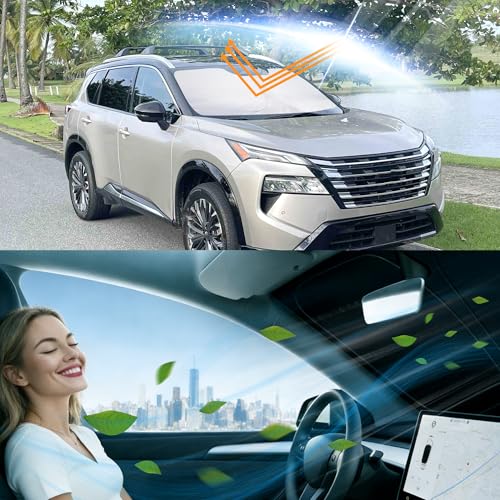 Image of Windshield Sun Shade for 2021-2026 Rogue 3rd Gen