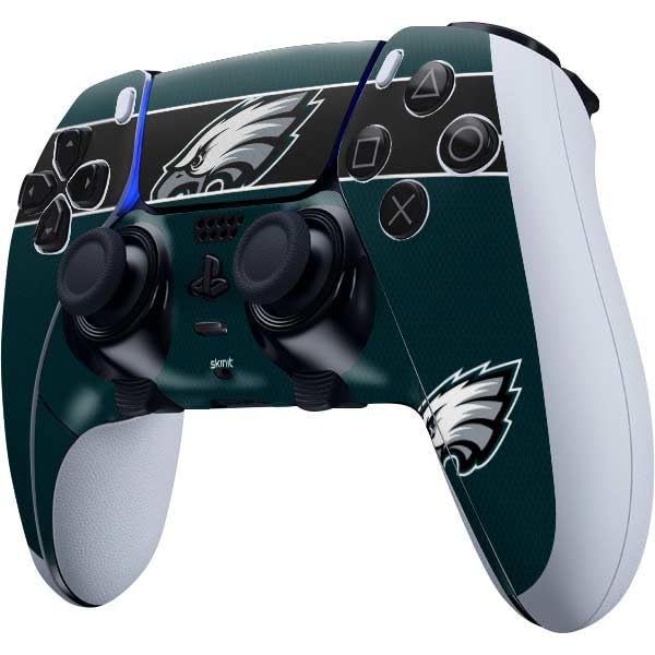 Skinit Decal Gaming Skin Compatible with PS5 DualSense Edge Pro Controller - Officially Licensed NFL Philadelphia Eagles Zone Block Design