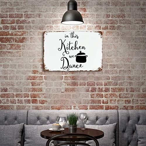Panneau en aluminium This Kitchen We Dance pour déco de café, plaque 30x45 cm