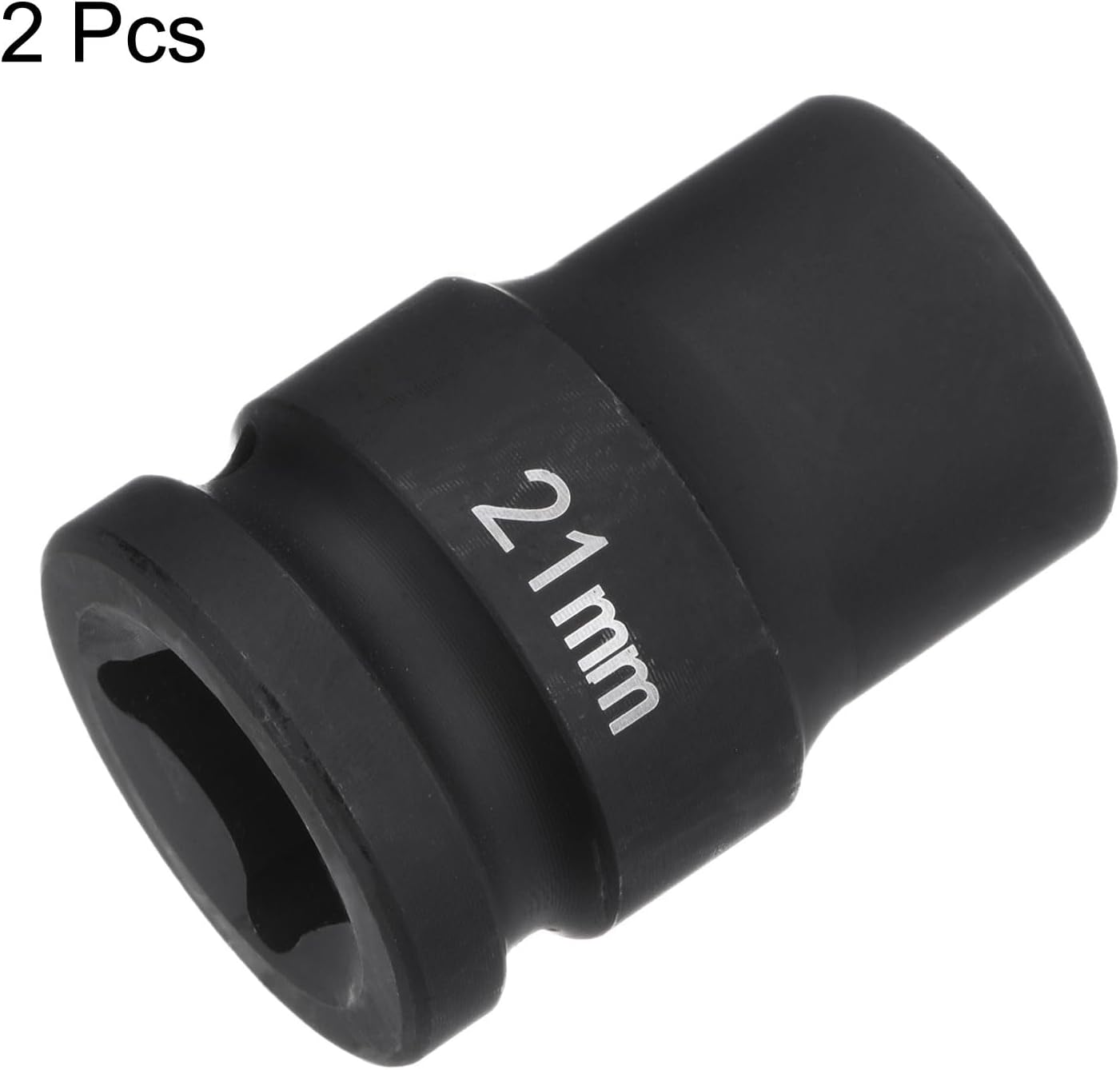 HARFINGTON 2pcs 6-Point Impact Socket 3/4" Drive 21mm Metric 40Cr Alloy Steel Spindle Axle Nut Impact Socket