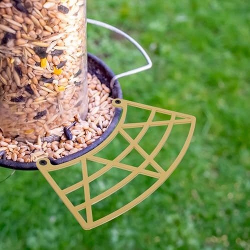 Extensor de percha para comedero de pájaros portátil de metal dorado resistente para jardín 6