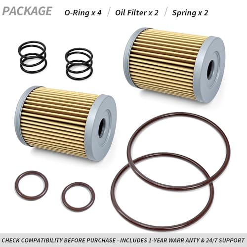 GOLKNHA 2 PCS Oil Filter Kit For SP125 DR-Z125, Oil Change Kit For Suzuki ATV Quadsport Quadrunner 160 230 250 300OEM#09440-18002 09280-13004