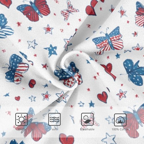 Butterfly Hearts Stars Pattern Boys' Underwear 100% Cotton Boys' Briefs Soft Toddler Underwear3
