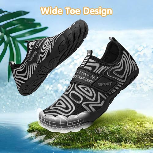 Image of ATHMILE Kids Water Shoes Boys Girls Water Shoes Quick Dry Barefoot Beach Sports Swim Pool Summer Shoes(Little Kid /Big Kid)