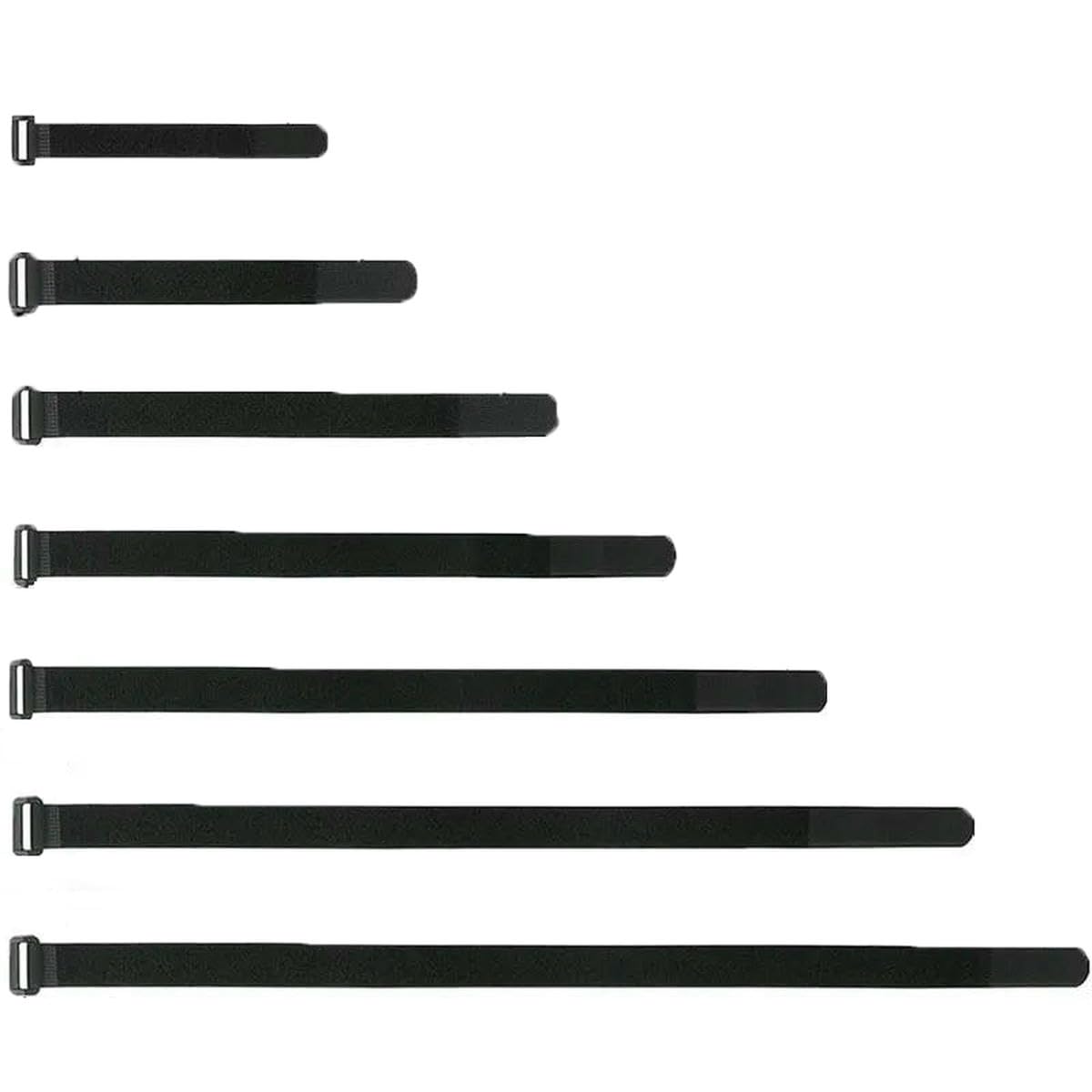 5/10Pcs Reusable Fastening Cable Securing Straps Hook and Loop Cable Ties Nylon Adjustable Fastener Cinch Strap Length 15-60cm-10Pcs-2 x 60cm