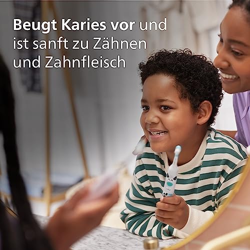 Philips Sonicare For Kids elektrische Zahnbürste - Design a Pet Edition - mit besonderen Tieraufklebern für Kinder, schmales Reiseetui und USB-Ladegerät (Modell HX3603/01) 5