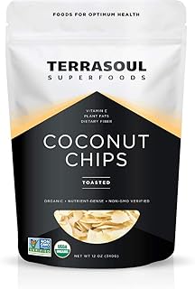 Terrasoul Superfoods Organic Toasted Coconut Chips, 12 Oz - Unsweetened ...