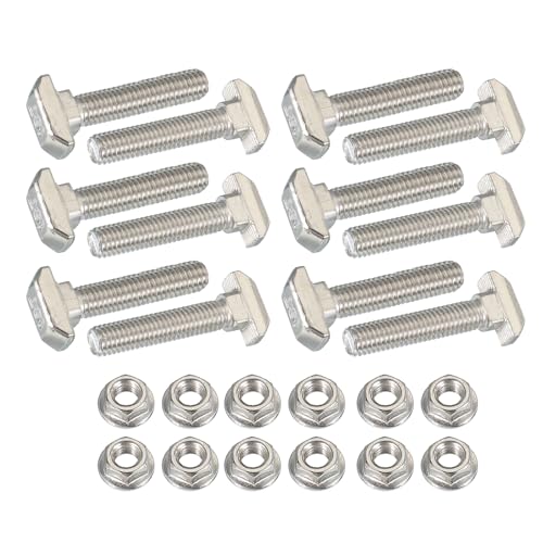 Boulon à tête de marteau M8 x 43 mm PATIKIL pour un verrouillage sécurisé des rails alu