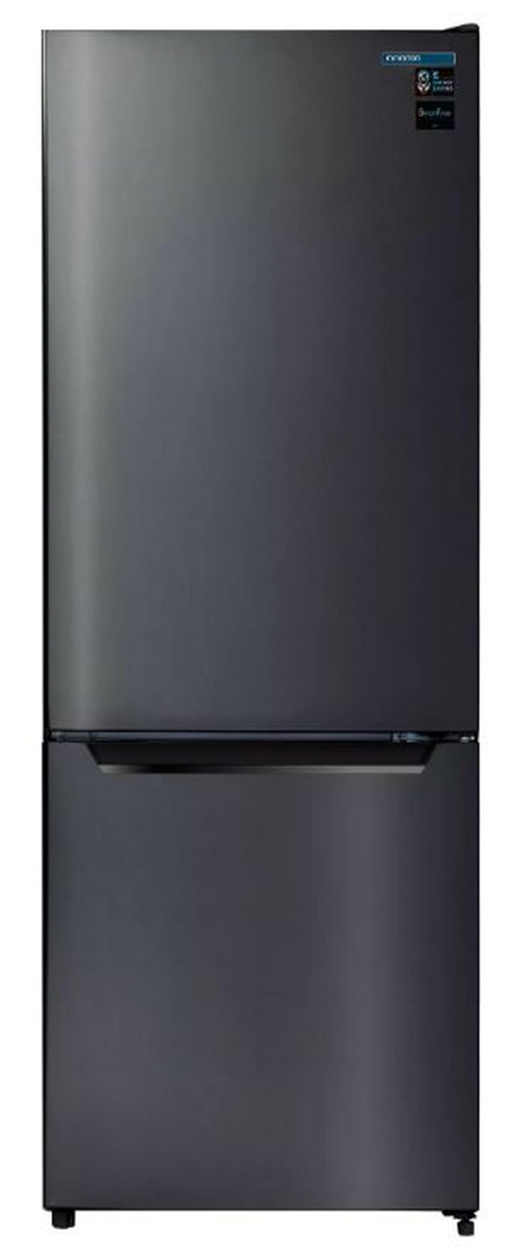 INFINITON Frigorifico Combi FGC-210C14DEK, 205 Litros, 144 cm de Altura, E, Fast Freezing, Tirador integrado, Puerta reversible, Acabado DARK INOX